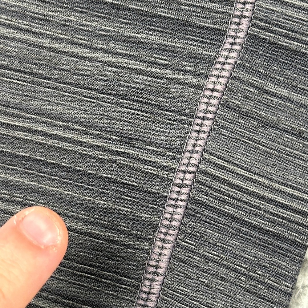 Athleta Striped Strength Hoodie Jacket Womens XXS Charcoal Gray #151598 - Picture 5 of 15